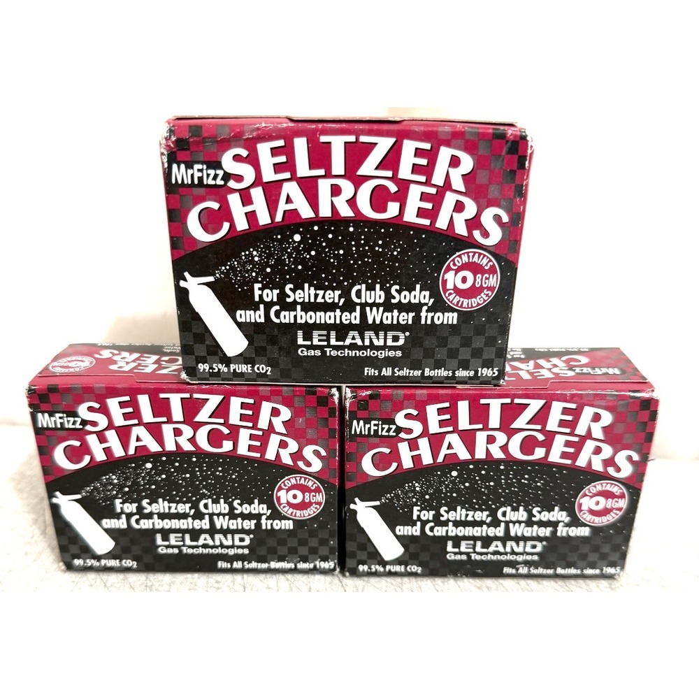 Mr. Fizz Seltzer Chargers For Seltzer Club Soda Carbonated Water